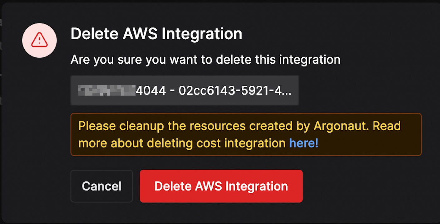 Delete cost integration